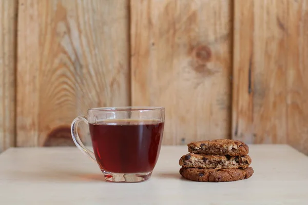 Çay ve bisküvi — Stok fotoğraf