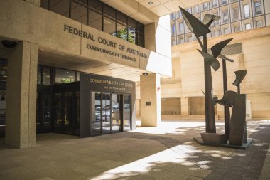 Perth, Western Australia, November 2016: Entrance to Federal Court of Australia, Commonwealth Tribunals clipart