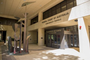 Perth, Western Australia, November 2016: Entrance to Federal Court of Australia, Commonwealth Tribunals,  clipart