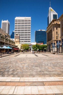 Perth, Batı Avustralya, Kasım 2016: Forrest Perth City yer meydanında bir görünümü