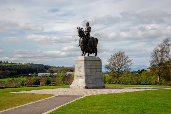 Estatua de Robert Bruce en el campo de batalla de Bannockburn — Foto de Stock