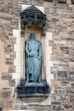 William Wallace heykel Edinburgh Kalesi içinde duvardaki