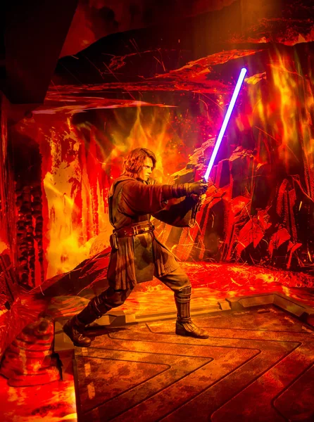 Londra, İngiltere, Nisan 2017: Anakin Skywalker gelen Star Wars bölüm VI Madame Tussaud Müzesi'nde bir balmumu heykel