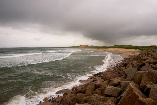 A view to a Fraserburgh beach and a coastline, north east Scotland — Stock Photo, Image