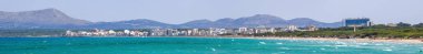 Panorama of Alcudia bay and Can Picafort town, Majorca clipart