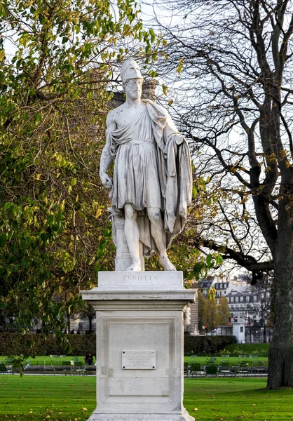 Una Estatua Antigua Pericles Jardín Las Tullerías París Francia Escultura — Foto de Stock