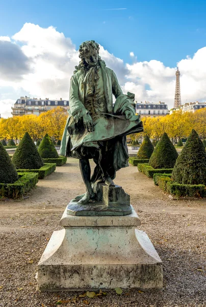 Una Estatua Del Famoso Arquitecto Francés Jules Hardouin Mansart Jardín — Foto de Stock