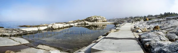 Panoramautsikt Över Sjobadet Myklebust Simbassäng Vid Jasundhalvön Tananger Norge Maj — Stockfoto