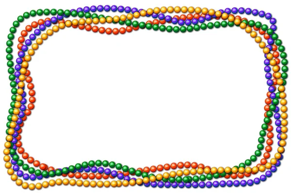 Collier de perles ensemble coloré d'isolat tridimensionnel — Image vectorielle