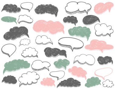 Vektör konuşma baloncukları arka plan seti