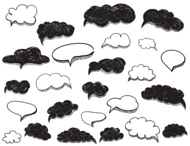 Vektör konuşma baloncukları arka plan seti