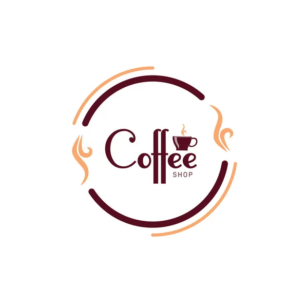 Wektor Projektowania Logo Kawiarni — Wektor stockowy