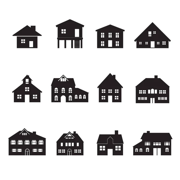 Set House Icons — Stock Vector