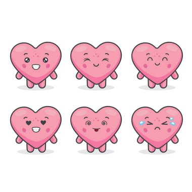 Değişik ifadeli Sevimli Aşk Karakterleri