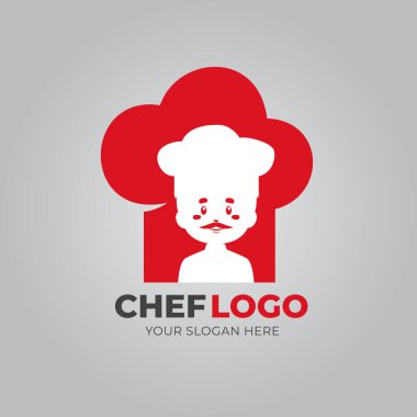Şef Logo Şablonu Tasarımı Serbest Vektör
