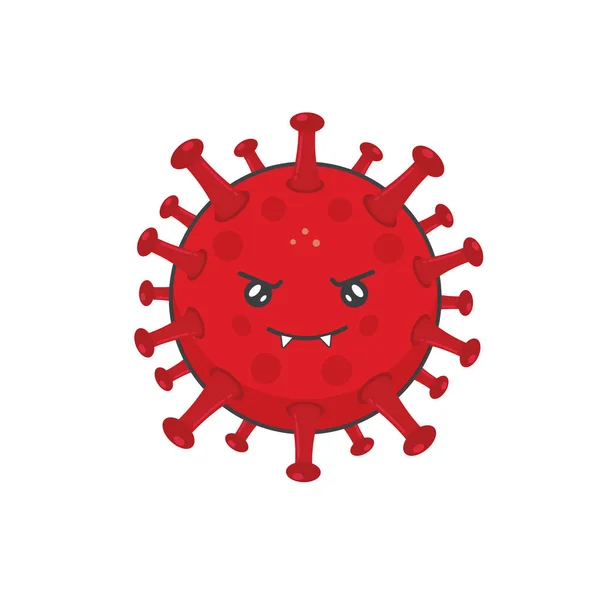 Illustrazione Vettoriale Dei Personaggi Malvagi Del Virus — Vettoriale Stock