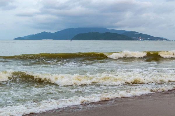 Sea landscape. Evening on the beach.