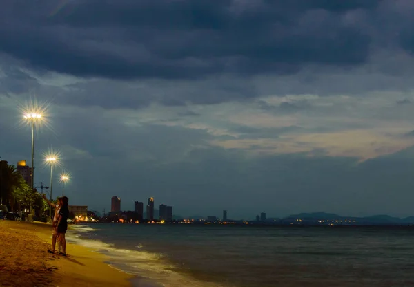Pattaya Tailândia a noite — Fotografia de Stock