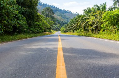 Tayland ili kırsal asfalt yol