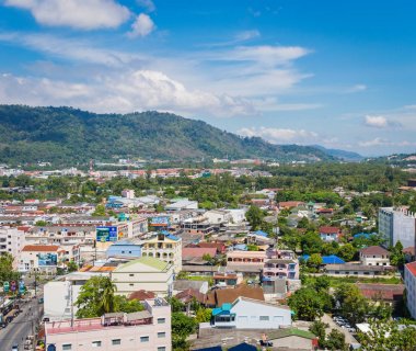 Bina ve ev şehir alanında Phuket ilinin Üstten Görünüm