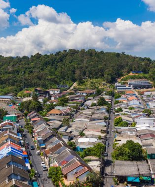Bina ve ev şehir alanında Phuket ilinin Üstten Görünüm
