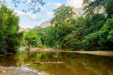 Dağ nehir Khao Sok Milli Parkı'nda Tayland