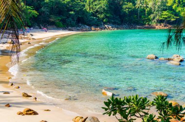 Küçük sakin Hua beach Phuket Adası