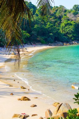 Küçük sakin Hua beach Phuket Adası