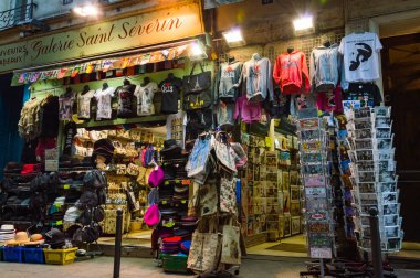 Latin Mahallesi sokak Mağazalar. Fransa, Paris, 04 Ekim 2014