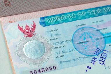 Tayland vize pasaport