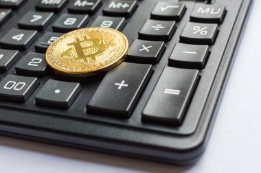 Altın bitcoin sikke hesap makinesi üzerinde kapat