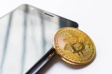Smartphone cep telefonu ile altın bitcoin