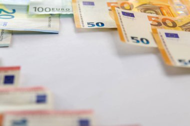 Banknota 50 Euro. Enflasyon kavramı, iflas, döviz kuru