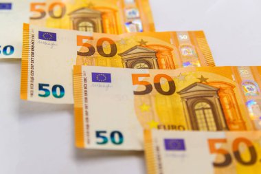 Banknota 50 Euro. Enflasyon kavramı, iflas, döviz kuru