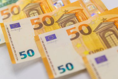 Banknota 50 Euro. Enflasyon kavramı, iflas, döviz kuru