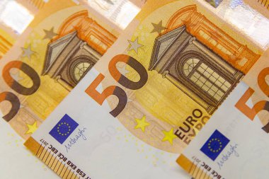 Banknota 50 Euro. Enflasyon kavramı, iflas, döviz kuru