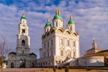 Astrakhan Kremlin 'deki Katedral Çan Kulesi manzarası.
