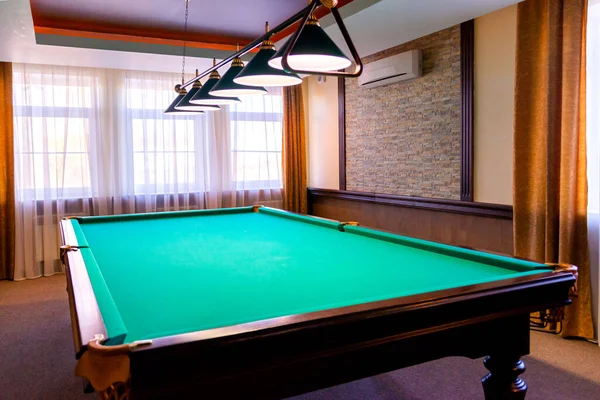 Interior Billiard Room Table — Stock Photo, Image