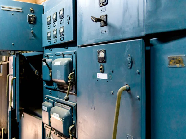 Gabinete Electricidad Distribución Tensión Eléctrica Ininterrumpida Células Automáticas —  Fotos de Stock