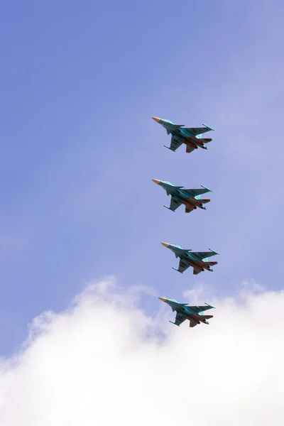 Rostov Don Rusia Mayo 2020 Entrenamiento Fuerza Aérea Rusa Para —  Fotos de Stock