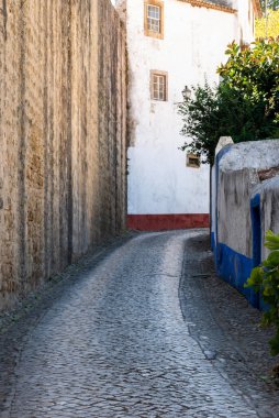 Avrupa 'da tipik bir dar sokak manzarası.
