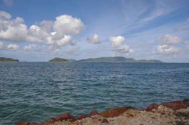 Seyşeller 'de okyanus manzarası