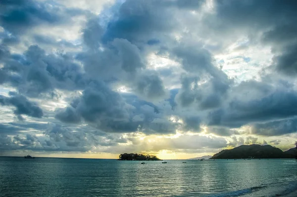 Hermosa Isla Está Las Seychelles — Foto de Stock
