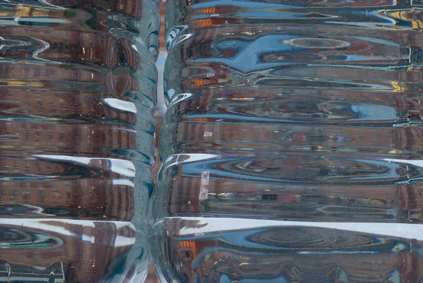 Wasserflasche Fenster Fotografiert Stockbild