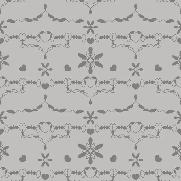 Seamless Pattern Little Hearts Color Grey Light Grey Vector — Stock Vector