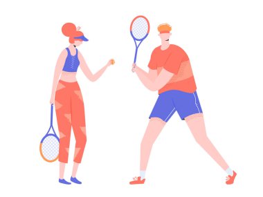 Birkaç sporcu tenis oynuyor..