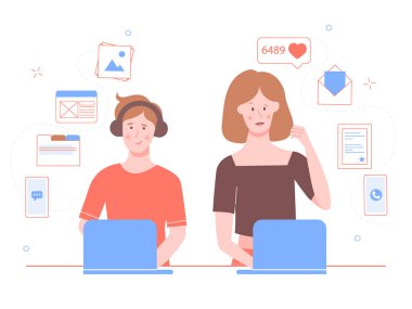 Bilgisayar masasındaki çocuklar..