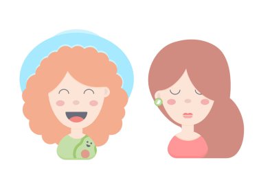 Şirin komik kızlar.