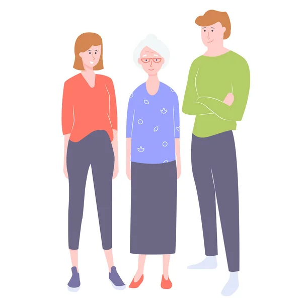 Un groupe de personnages parents — Image vectorielle