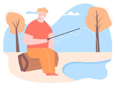 Bright vector illustration of outdoor.